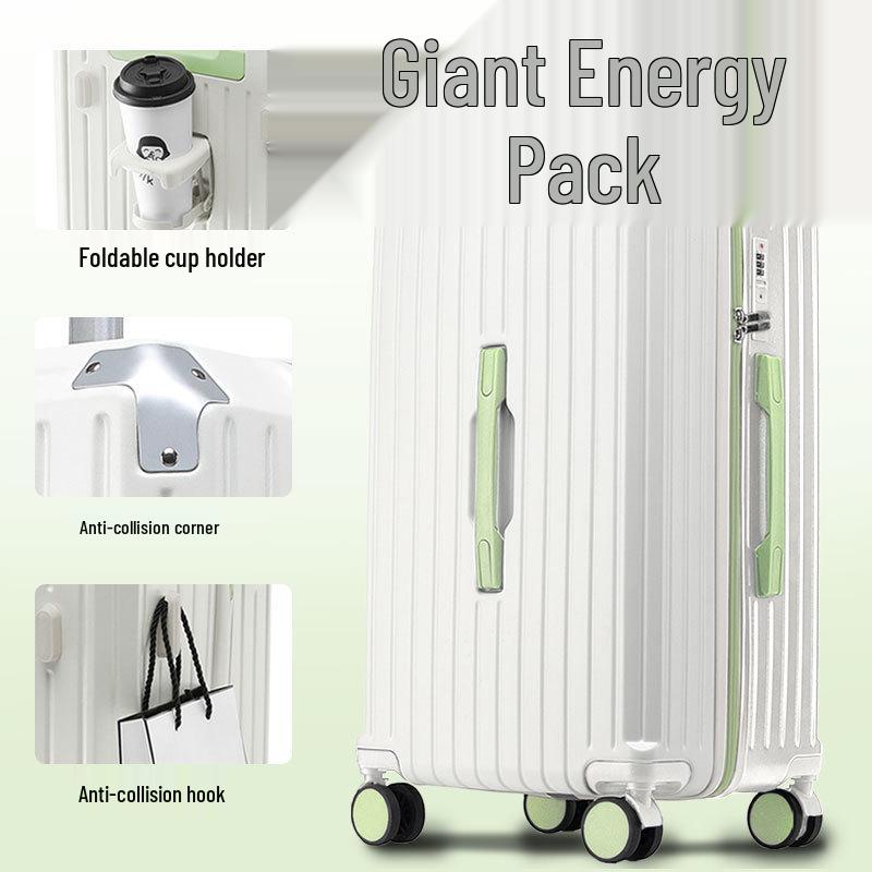 20-inch & 24-inch Silent Wheel Suitcase Set with Lock - Large Capacity Travel Trolley for Students