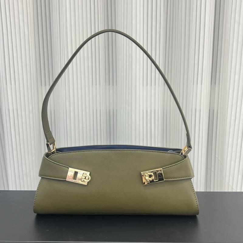 New leather women's bags, baguette bags, European and American light luxury handbags, large-capacity shoulder messenger bags, cross-border
