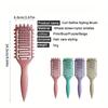 3 In 1 Curl Define Styling Brush Hollow Out Detangling Hair Brush Tangled Hair Comb Shaping Defining Curls Barber Styling Tools