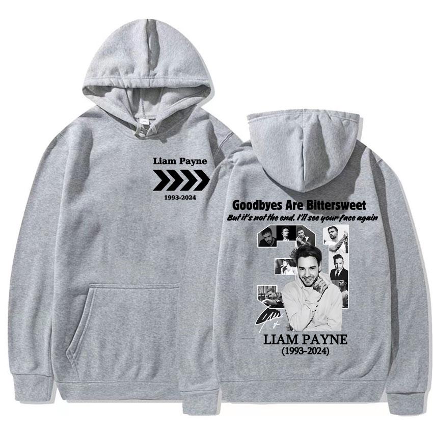 Goodbyes Are Bittersweet Liam Payne Hooded Unisex Harajuku Hip Hop Vintage Style Hoodie Pullover Men Casual Oversized Sweatshirt