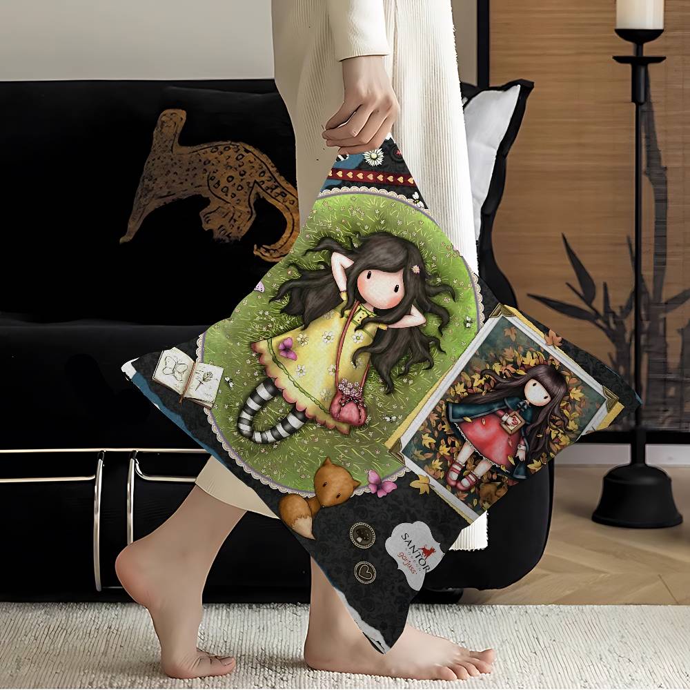 Cute Gorjusses Cartoon S-Santoro Pillow Cover Sofa Cushion Cover Home Room Decoration Children Gift