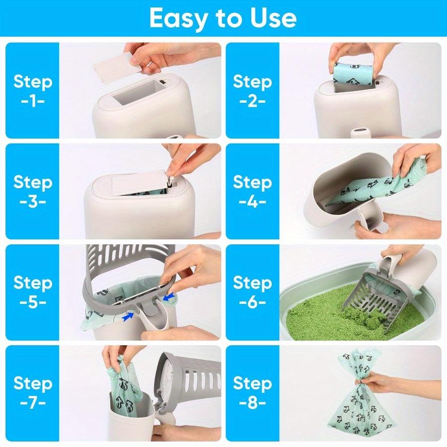 PP Material Cat Litter Scoop Waste Bag Dispenser Sturdy Deep Shovel Sifter for Efficient Cleaning Suitable for All Cat Breeds Pet Litter Box