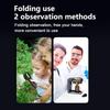 Kids Microscope Toy 2 Inch Screen 1080P 500X Magnification with Built in Foldable Stand