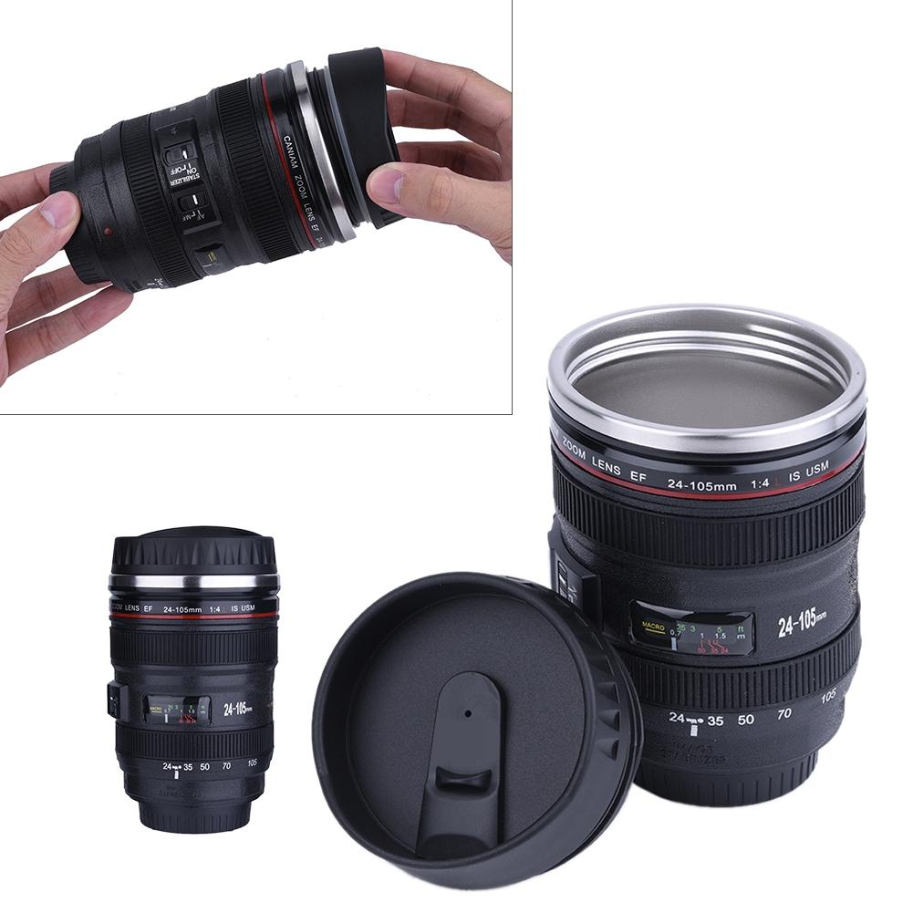 Insulated Flask 6Types  Camera Lens Shaped Insulation Cup Stainless Steel Insulated Travelling Flask Travelling Flask