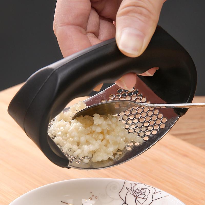 Stainless Steel Garlic Press and Masher for Kitchen Use