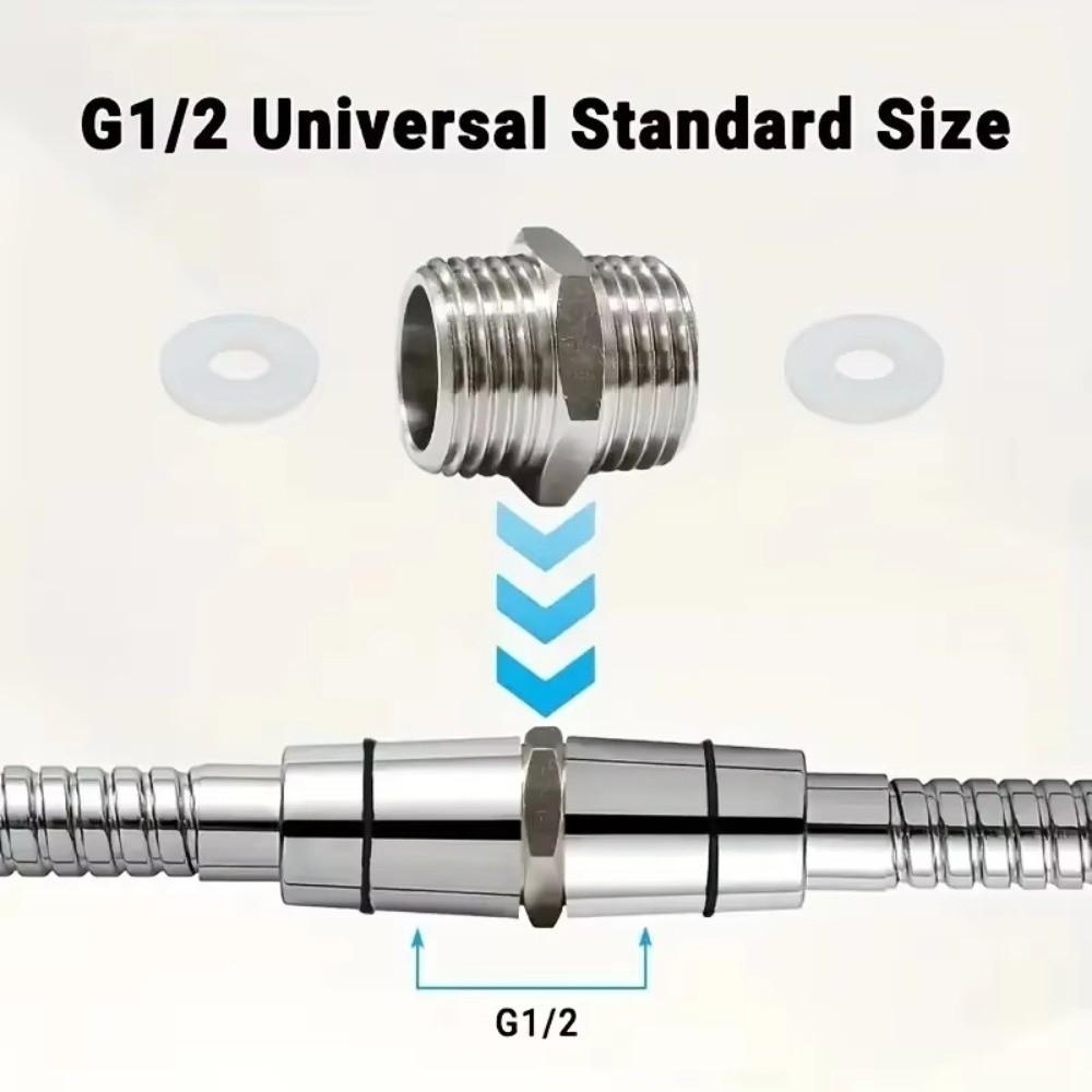 Hex Nipple Shower Hose Extension Stainless Steel Water Pipe Joints  Plumbing Accessories