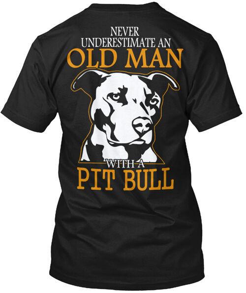 

Pit Bull Old Man T-Shirt Unisex Size S to 4XL Unisex T-Shirt XXXL