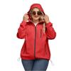 Women's Solid-color Hooded Long-sleeved Windbreaker, Mountaineering Sports Windbreaker, Jacket And Top