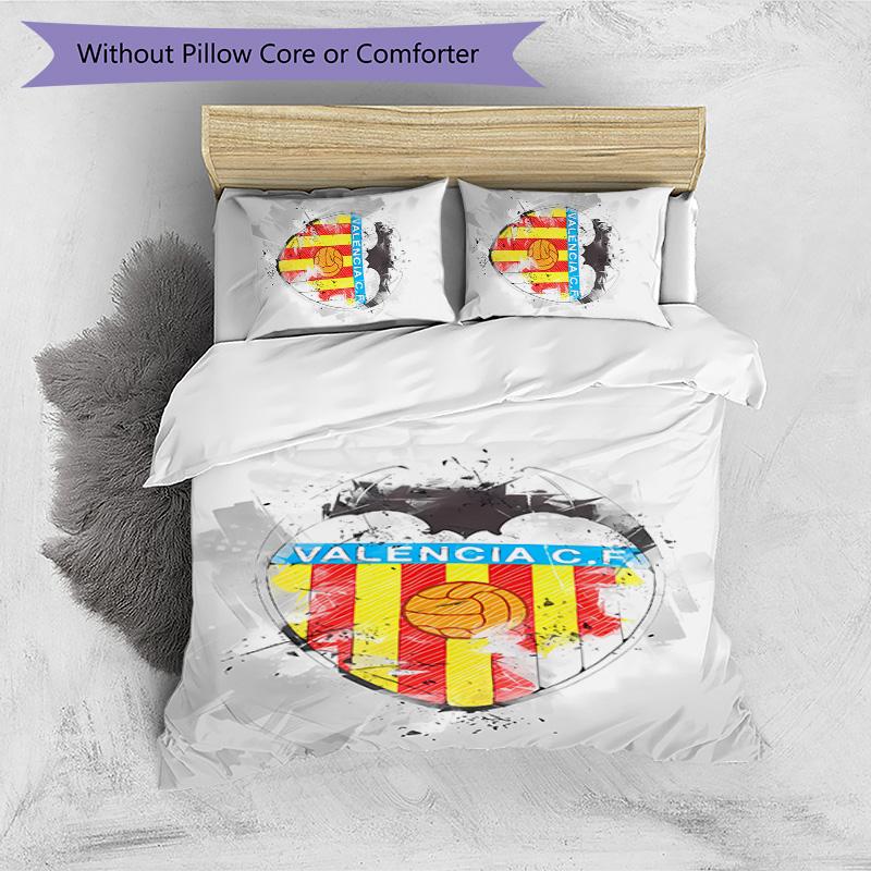 Valencia CF Printed 3PCS Bedding Set Soft Breathable Duvet Cover Pillowcases Set Washable Bedroom Decor Home Gift