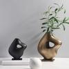 Irregular Abstract Vase Hollowed-out Stone Statue Ornaments Flower Vase Flower Arrangement Accessories Home Decoration