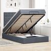 VidaXL Ottoman Bed Frame and Mattress Dark Grey 120x200 Cm Velvet, Bed Frame, Upholstered Bed Frame, Bed Frame 3314457