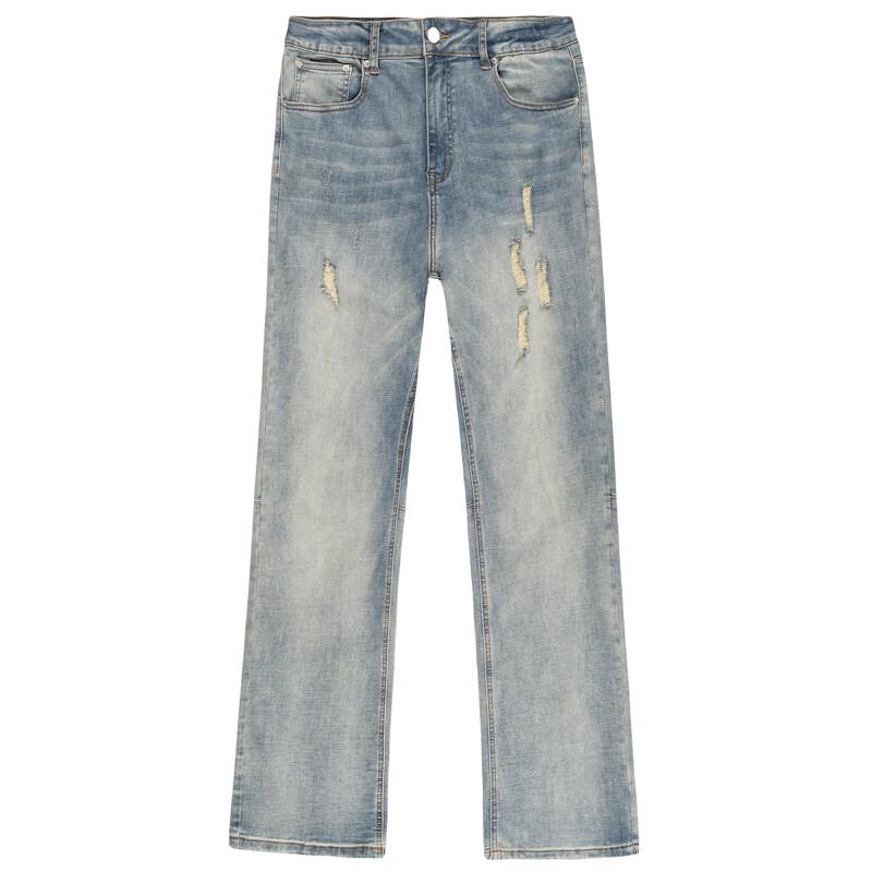 New Factor Unisex Vintage Wide-Leg Distressed Jeans