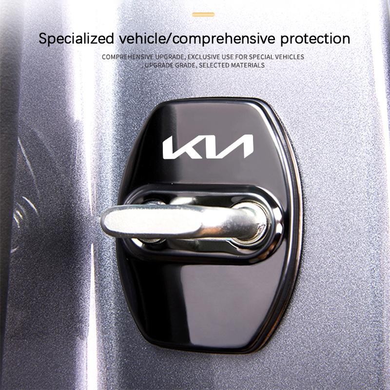 AAOB1 Car Door Buckle Protective Cover Titanium Alloy Protection Cap For KIA K5 K9 Sorento Ceed Sportage Carnival Stinger Forte Niro