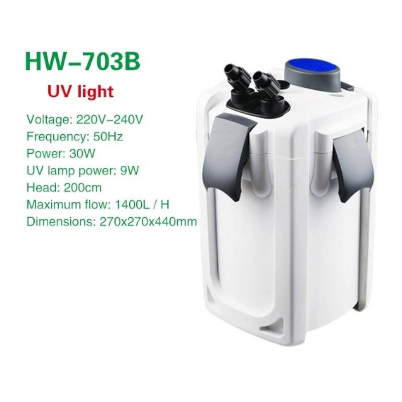 15W 30W 45W Ultra-quiet External Aquarium Filter Bucket UV Sterilizer Aquarium Lamp Canister Filter Aquarium Filter