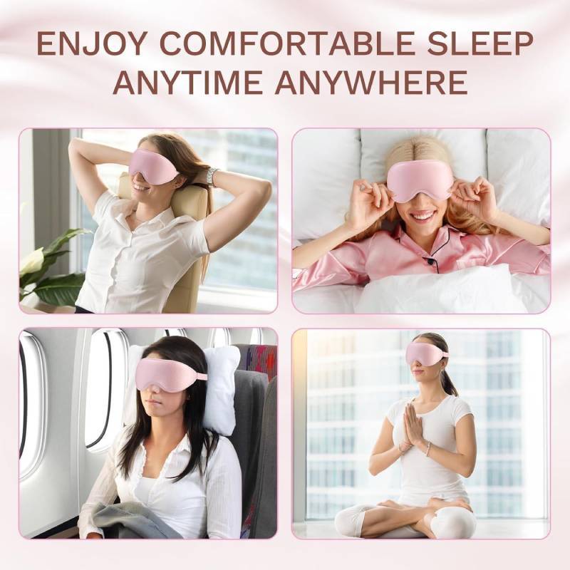 Modern Minimalist Sleep Mask With Adjustable Breathable Polyester For Travel Rest