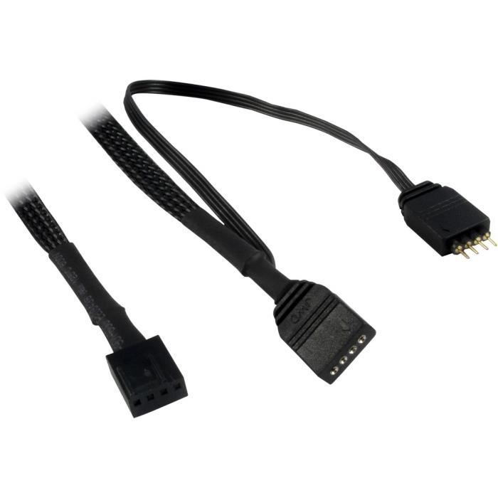 Ventilateur - Inter-Tech - L-12025 Aura - 12 Cm - 1500 Tr/min - 30 dB - Noir Multi