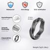 Vnox Retro Grey Stainless Steel Rings for Men Boys, Punk Rock Male Finger Bands Jewelry, Vintage Party Anniversary Gifts for Him