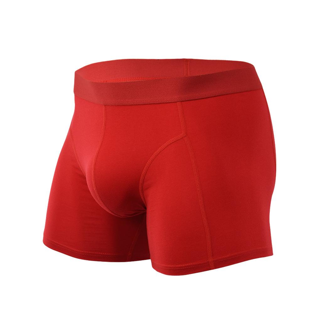 Comfortable Loose Non Blocking Four Corner Underpants Breathable Pure Cotton Solid Color Plus Size Flat Corner Men's Underpants