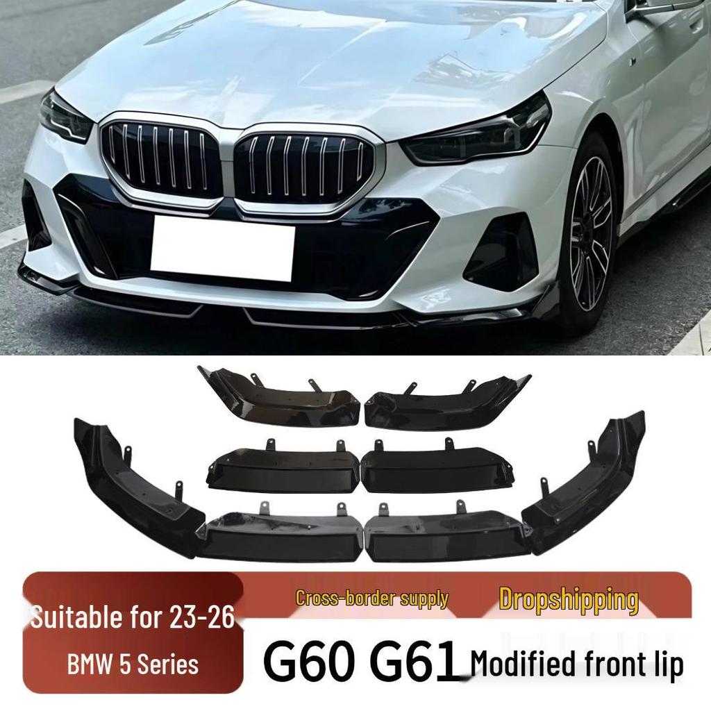 2023-26 BMW 5 Series G60/G61 4-Piece Front Bumper Lip & Spoiler Trim