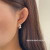 SuChuang Oval Bead C-Shape Sterling Silver Earrings for Women - Elegant, Simple, Versatile Design
