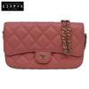 CHANEL AP2096 Pink Matte Caviar Skin Flap Phone Case Shoulder bag pinkUsed