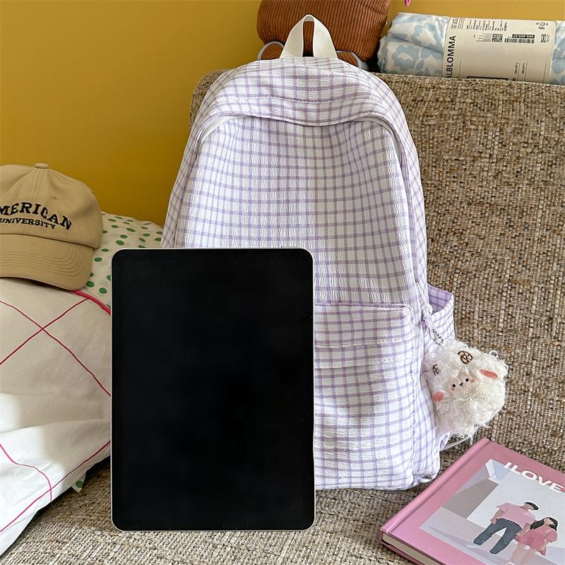 Retro Student Schoolbag Campus Backpack Large Capacity Lightweight Backpack