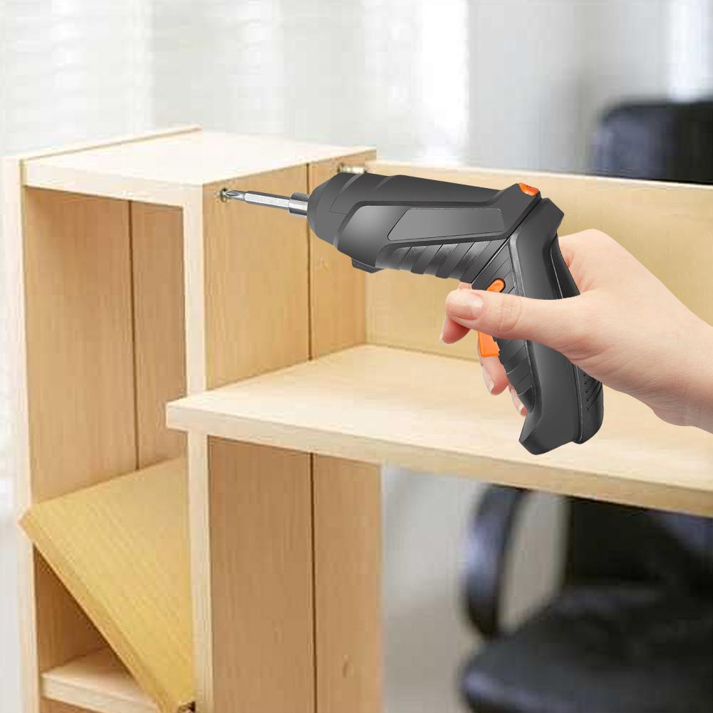 Electric Screwdriver with Rotating Handle LED Light Electric Drill with Driver Bit Set Screw Gun Gifts for Men Him Dad Boyfriend