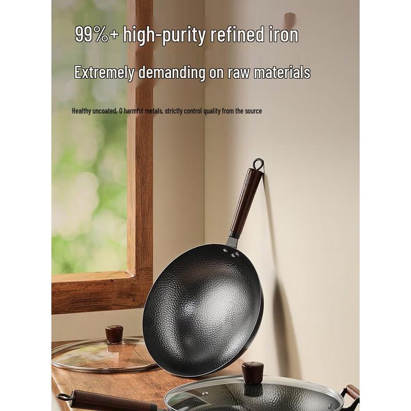 SUPOR 32cm Hammered Cast Iron Non-stick Wok