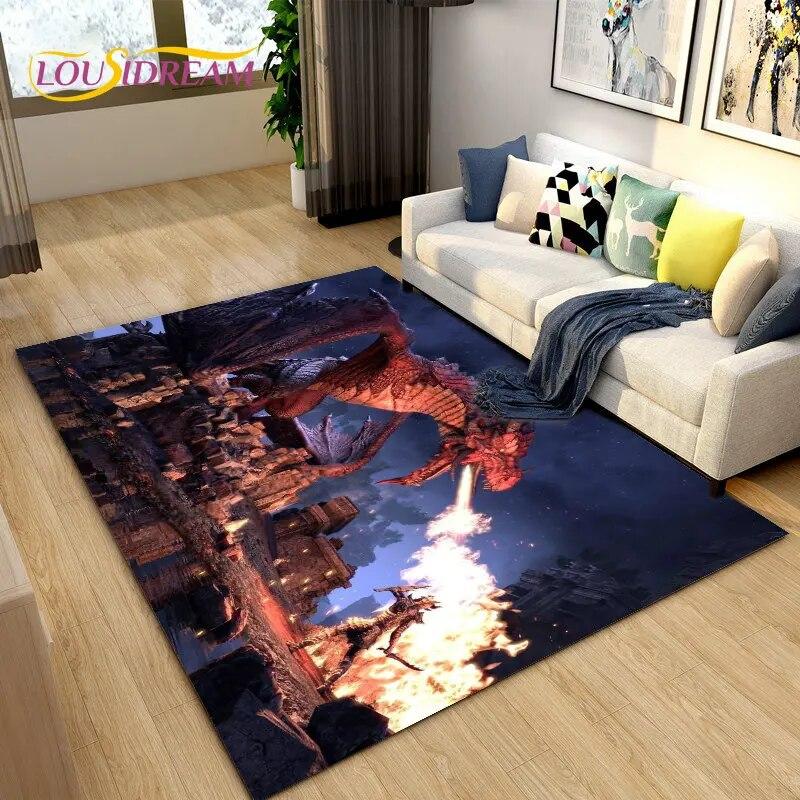 

The Elder Scrolls Game Gamer Zone Large, килимок для вітальні, спальні, дивана, килимок, дитячий нековзний килимок 40x60cm