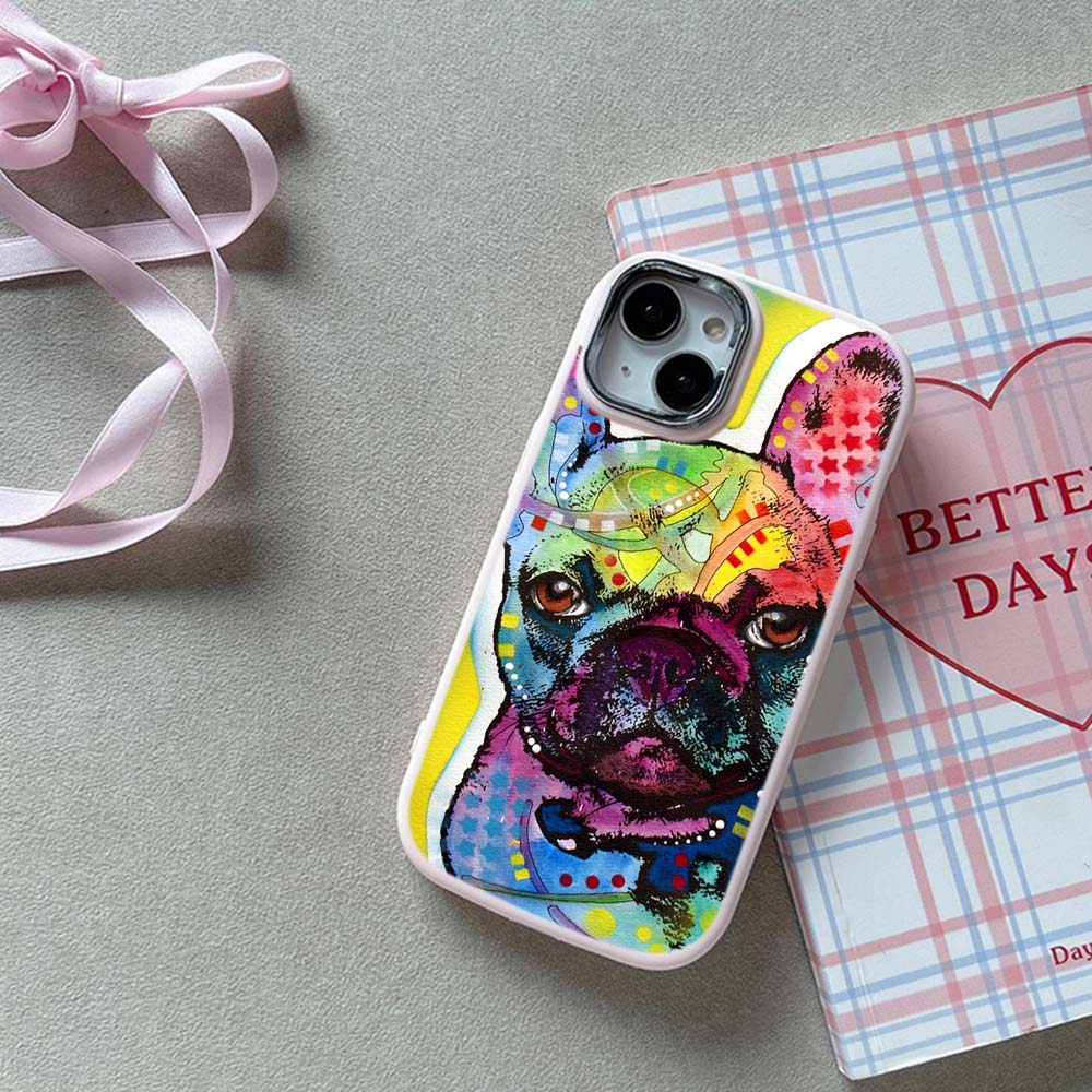 Für iPhone 13 14 15 Pro Max Samsung Galaxy A14 A15 A24 Xiaomi 13T Redmi 12C Soft Chubby Handyhülle A44 Französische Bulldogge Hund TPU-Abdeckung