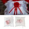 Mini Wedding Pillow Flower Decorative Wedding Engagement Display Bearer Pillow for Ceremony Proposal