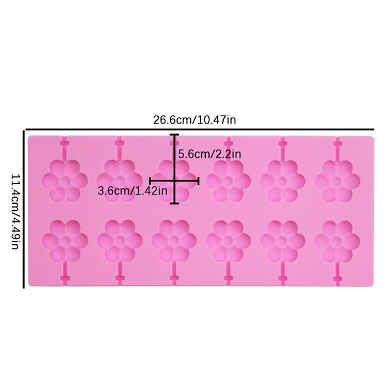 1Pc Reusable Silicone Lolly Mold Set With 12pcs Lolly Sucker Sticks Candy Mold Sucker Molds And Chocolate Hard Candy Mold