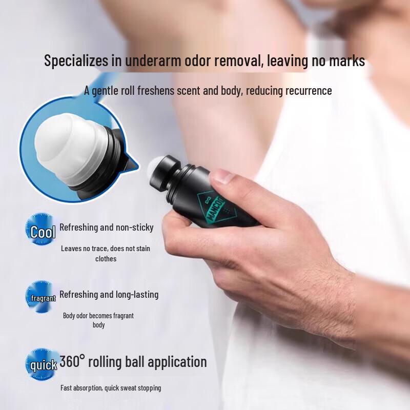 JOYRUQO Men's Gentle Acid Shampoo & Antiperspirant Roll-On Set