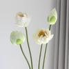 Artificial Lotus Bouquet with Handcrafted Leaves and Pods for Living Room or Buddhist Hall Decor
