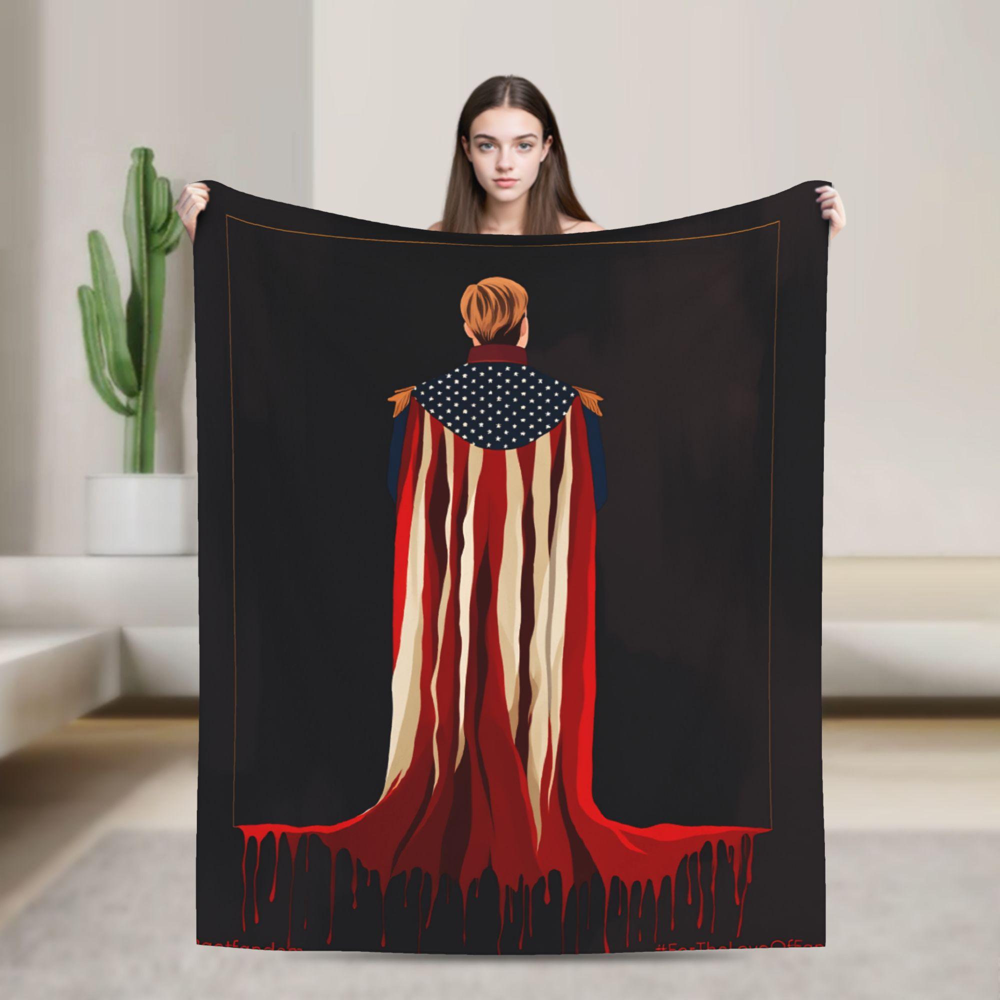 Homelander Blankets Quality Soft Warm The Boys TV Throw Blanket Autumn Students Home Decor Graphic Bedspread 75x90cm