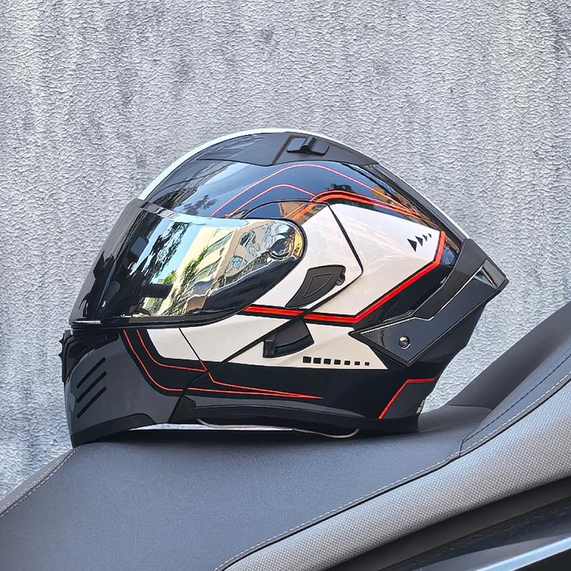2025 ORZ Latest Motorcycle Helmet Dual Lens Modular Flip Helmet Casco para Motos Off road Racing Helmet Capacetes de Moto