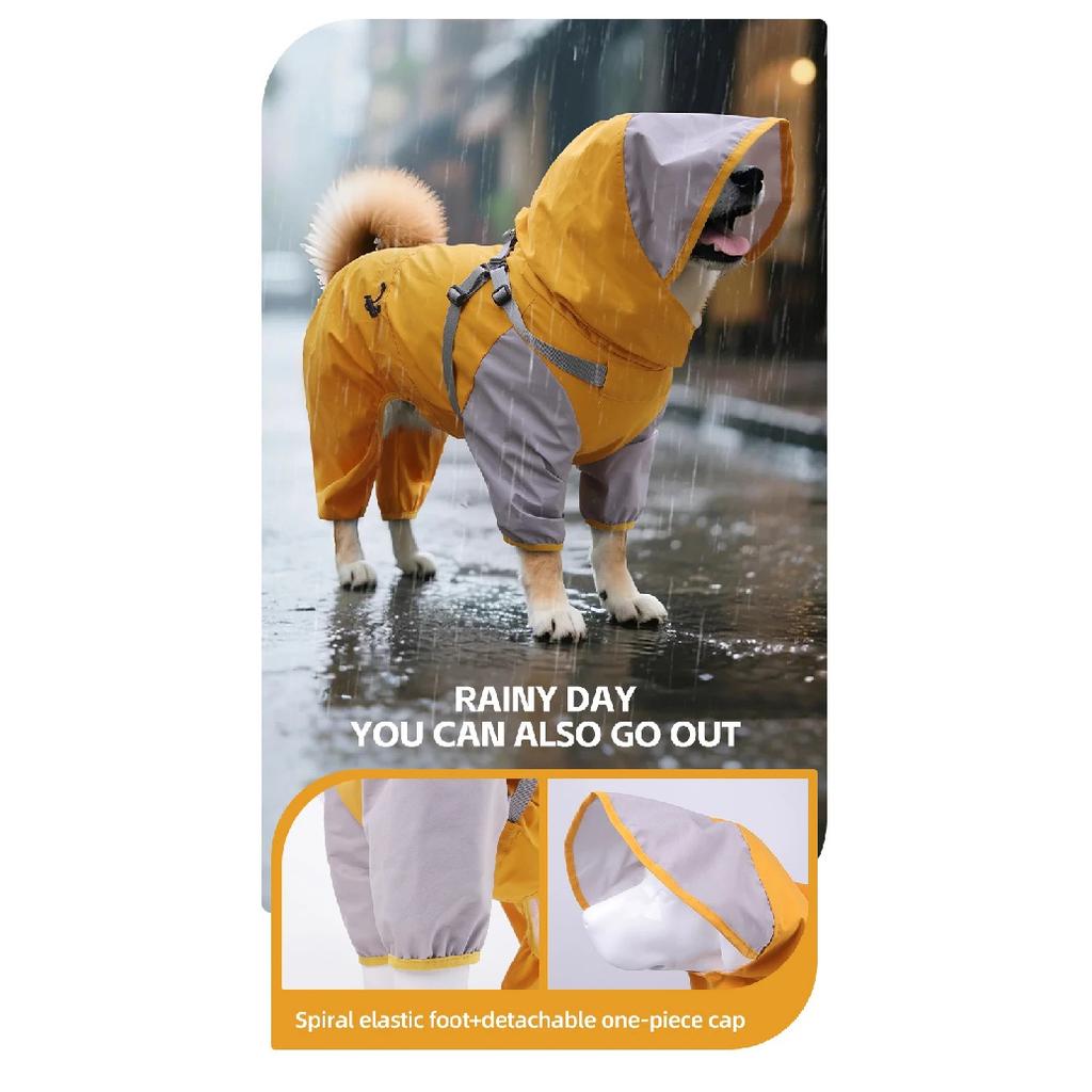 Dog waterproof hiking jacket, pet-specific outdoor windproof and rainproof quick-drying clothing