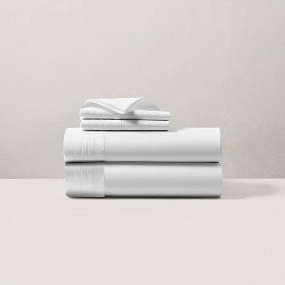 Ralph Lauren Organic Cotton Tuxedo Pleat Sheet Hmrlbedhr223028100