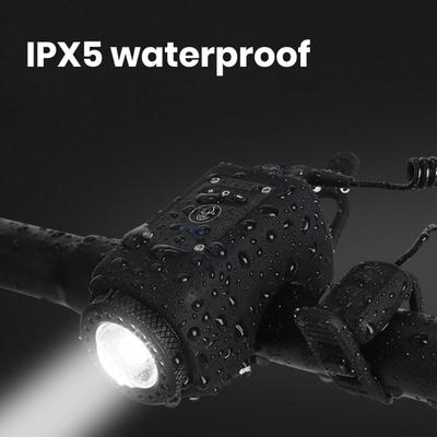 1 sada klaksonu na kolo s LED světlem Snadná instalace Vodotěsný přední světlomet na kolo s vysokým jasem pro MTB silniční kola