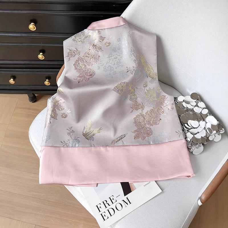 Short ancient rhyme retro style top personalized wear commuter meat cover top