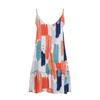 Plus Size Women's Halter Dress Adjustable Buckle V-Neck Big Swing Sleeveless Printed Dresses