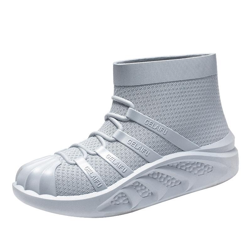 Men's rain shoes short tube fashionable and comfortable outer wear rubber shoes waterproof, non-slip and wear-resistant low rain boots in rainy days