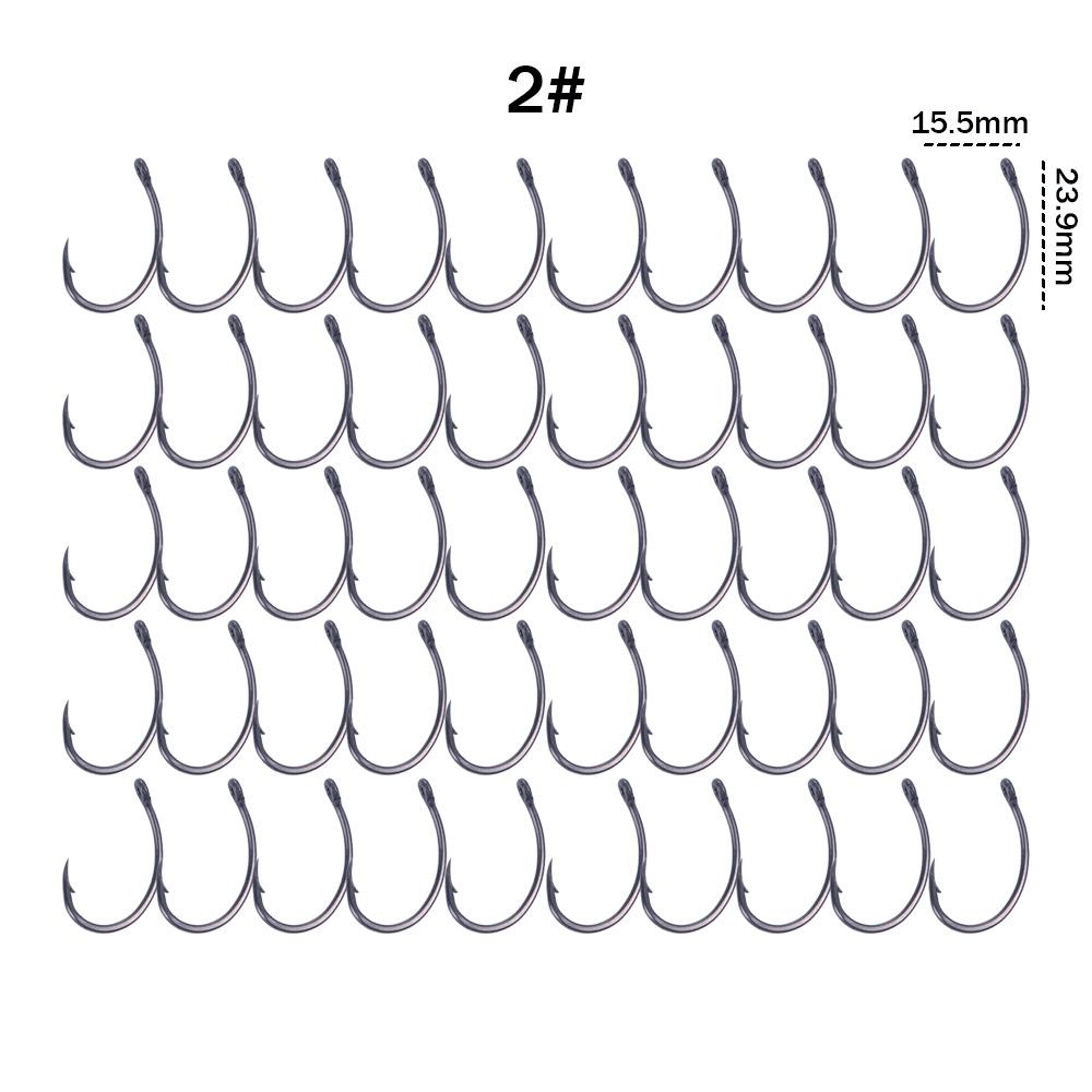 50 Stück/Packung 8011 Beschichtet Hoher Kohlenstoffstahl Angelhaken Widerhaken Haken Edelstahl Karpfenfischen