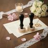Custom Round Wooden Wedding Stamp, Personalized Monogram Seal for Couples, Engagement & Marriage Celebration for Invitations, Thank You Cards