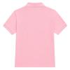 Polo fille manches courtes rose – Coton piqué 210 g/m² - Rose