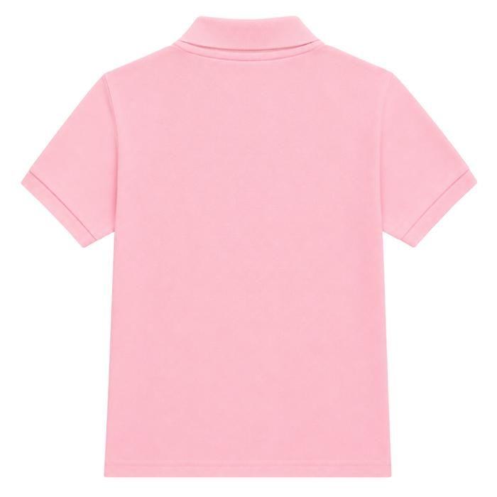Polo fille manches courtes rose – Coton piqué 210 g/m² - Rose