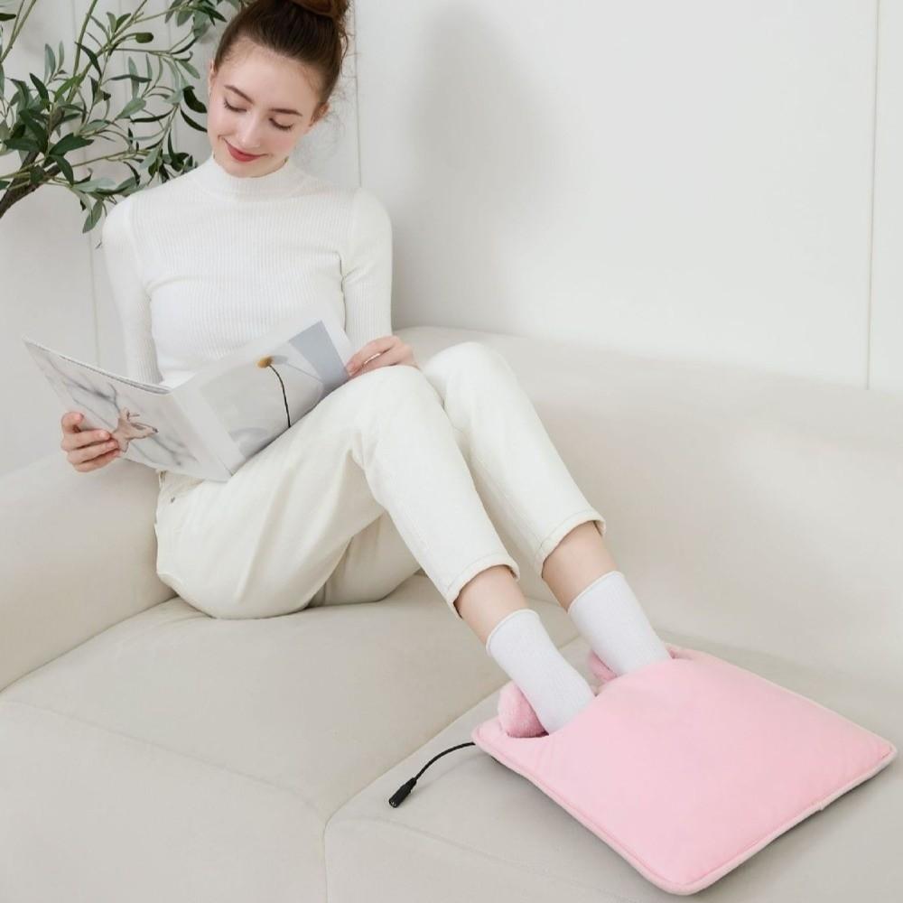 Adjustable Temperature Heated Foot Warmer Fast Heating Anti-slip Bottom Electric Heating Pad Soft Portable Foot Warming Mat