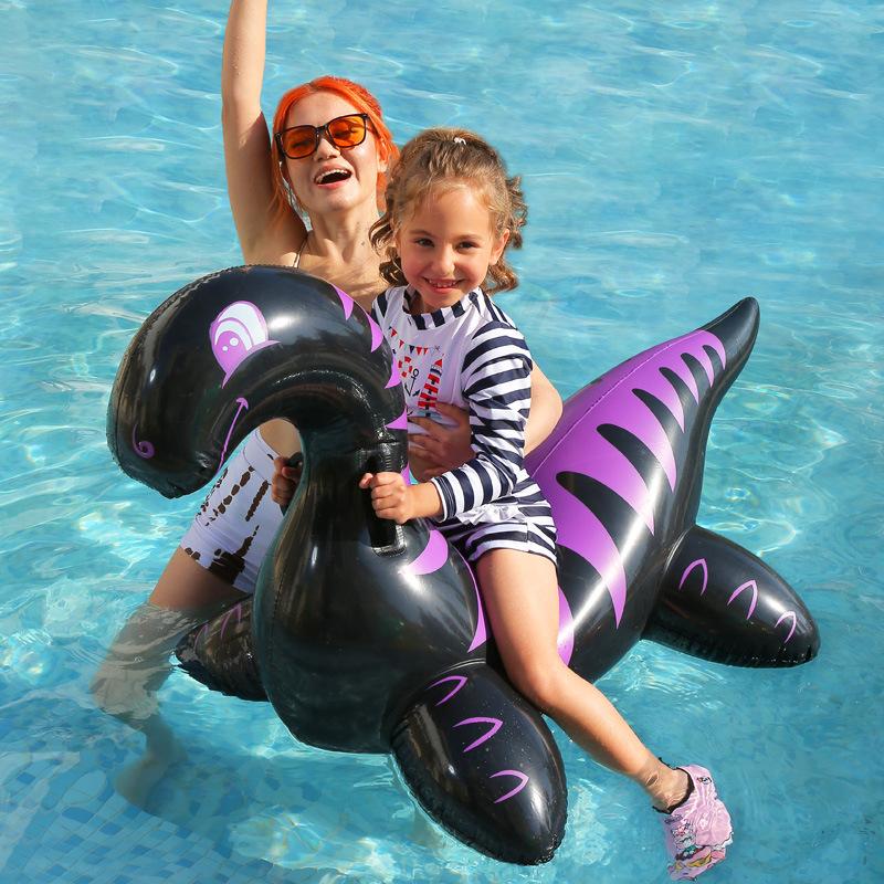 Children's Inflatable Dinosaur Mount, Infant Water Play Toy, Pvc Inflatable Floating Raft Mount with Handle