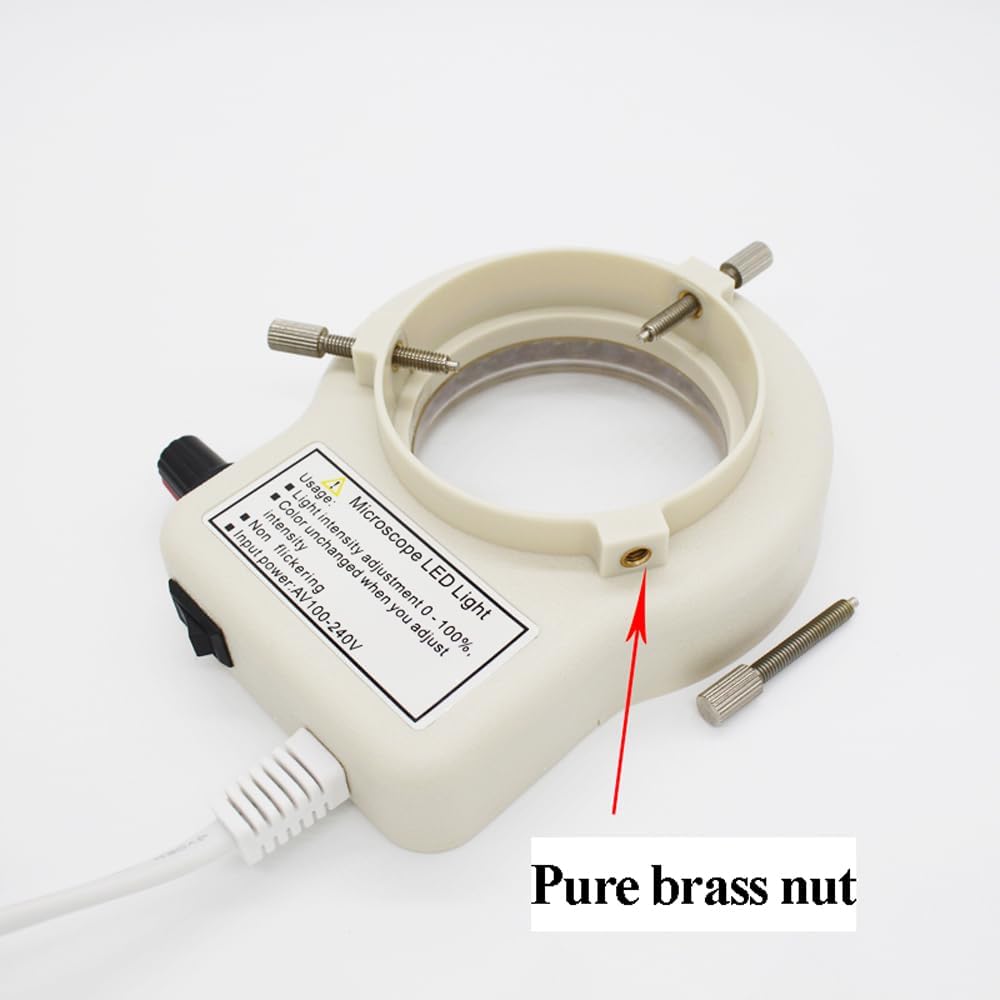 Microscope LED Ring Light Illuminator Stereo Microscope Adjustable Stereo Zoom Camera Light 32LED (White)