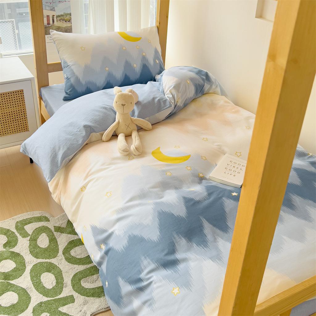 K pop Style Back-to-School Pink Bedding Set Twin Full Queen Size Bed Girls Floral Bed Flat Sheet Pillowcase Kawaii Home Textile